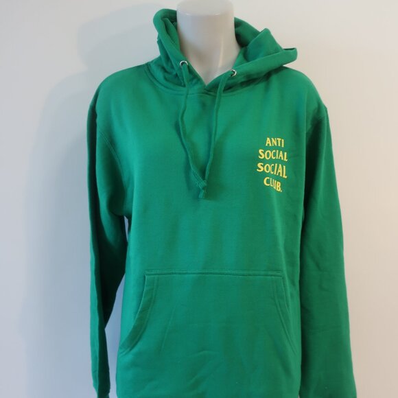NWT Authentic Mens Anti Social Social Club Green Graphic Pullover Hoodie S - Picture 4 of 9